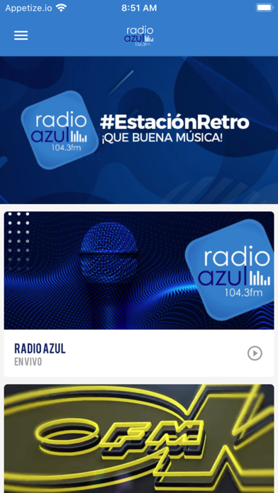 Radio Azul 104.3 Screenshot