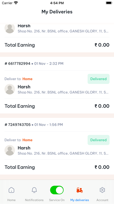 HUNGRS: Delivery Partner Screenshot