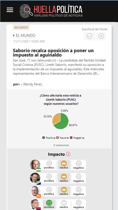Huella Politica Screenshot