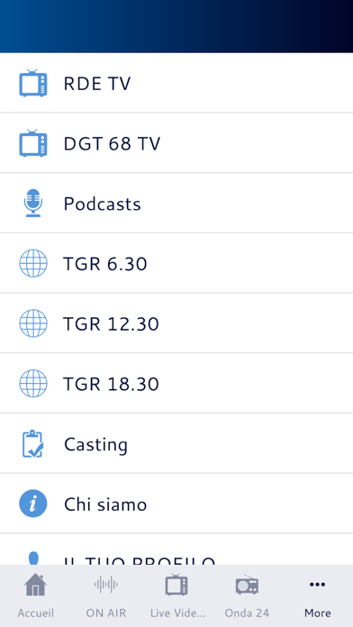 RDE Radio TV Broadcasting Screenshot