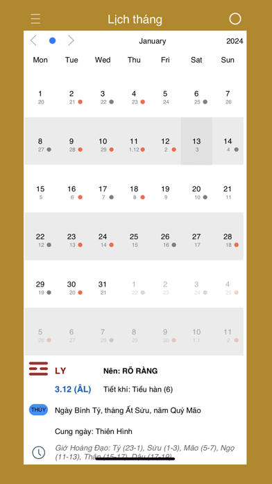 Lịch Việt - Mai Hoa Dịch Screenshot