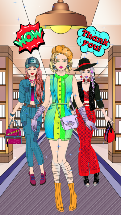 College Girl Coloring Dress Up Screenshot