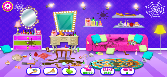 Doll House Cleanup Design Game