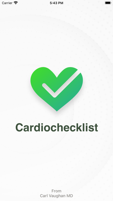 Cardiochecklist Screenshot