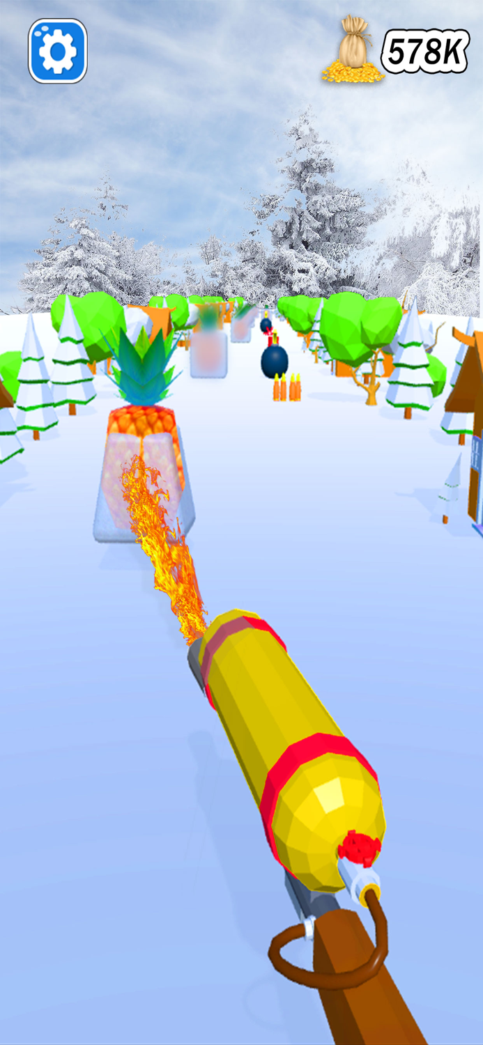 Flow Fire Frozen Cube