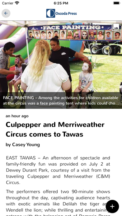 Oscoda Press eEdition Screenshot