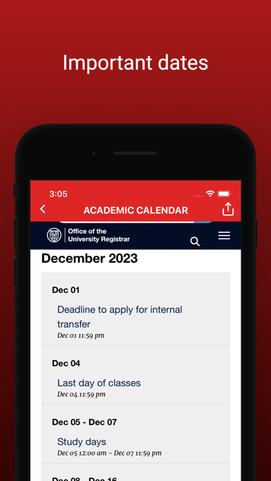 Cornell Student App Screenshot