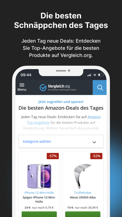Vergleich.org Vergleichsportal Screenshot