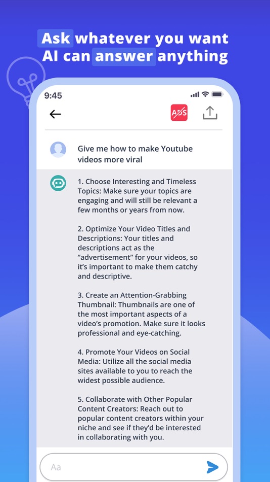 #1. Chatbot Writer - AI Assistant (iOS) 由: Kien Nguyen