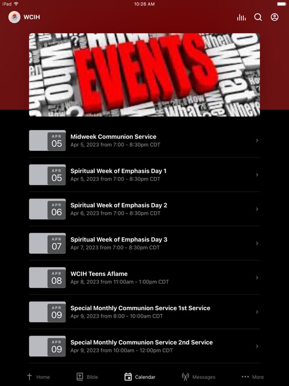 Winners Chapel Int'l Houston iPad screenshot 2 - Lifestyle app