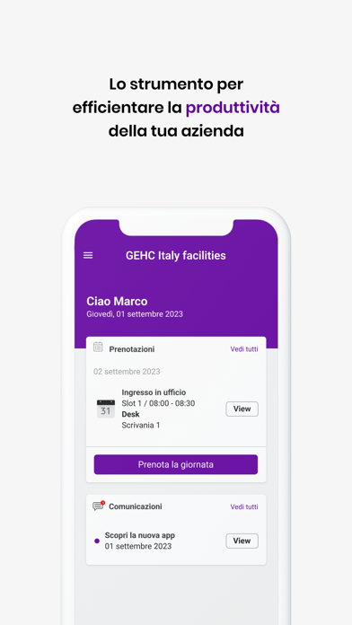 GEHC Italy facilities Screenshot