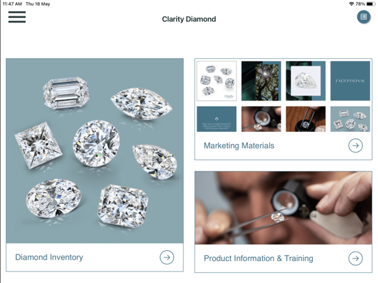 Clarity Diamond™ iPad screenshot 1 - Business app