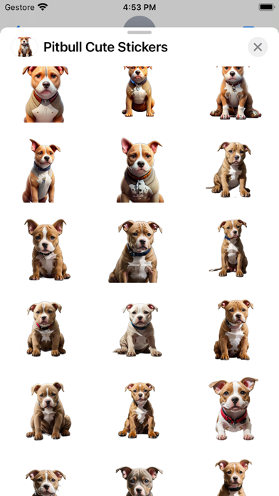 Pitbull Cute Stickers Screenshot
