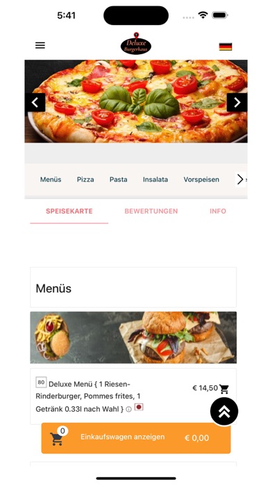 Deluxe Pizza Und Burgerhaus Screenshot