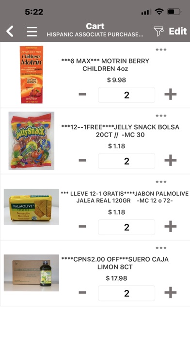 Hispanic Productos Screenshot