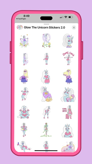 Glow The Unicorn Stickers 2 Screenshot