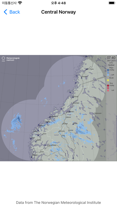 Weather Radar Norway Screenshot