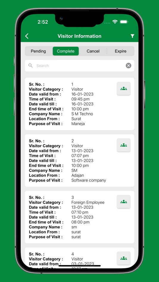 #2. VMS-Visitor Management System (iOS) 由: S M Techno Consultant
