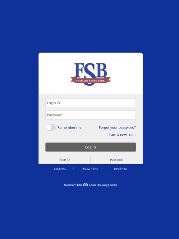 Farmers State Bank KY Mobile iPad screenshot 1 - Finance app