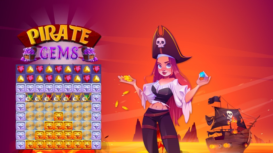 #1. Pirate Gems (iOS) 来自: Navid Rahmani