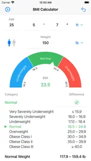 bmi calculator – weight loss iphone screenshot 1