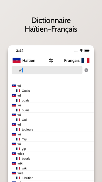Dictionnaire Haïtien-Français Screenshot