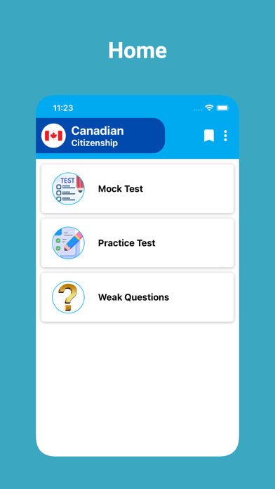 Canadian Citizenship Prep Test Screenshot