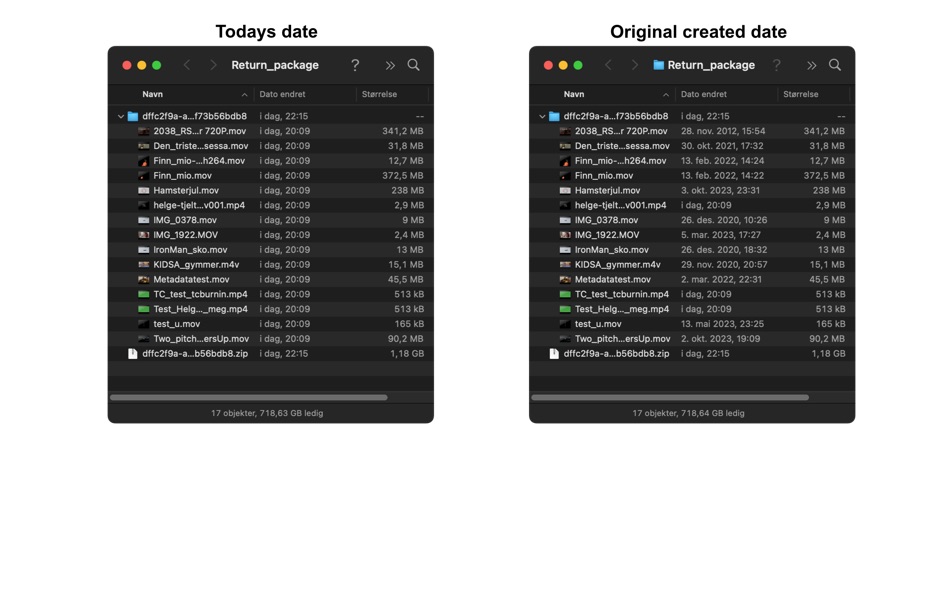 #2. Restore Creation Dates (macOS) 由: Helge Tjelta
