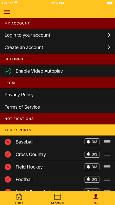 Salisbury University Athletics Screenshot