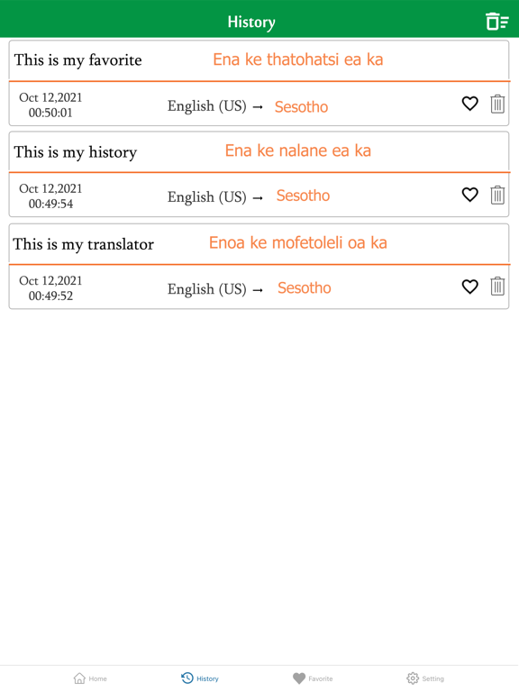Screenshot #6 pour English To Sesotho Translator