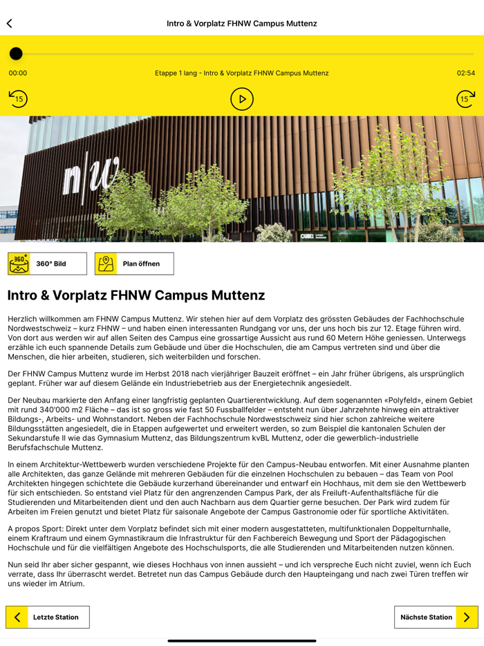 FHNW Campus Muttenz Audiotour