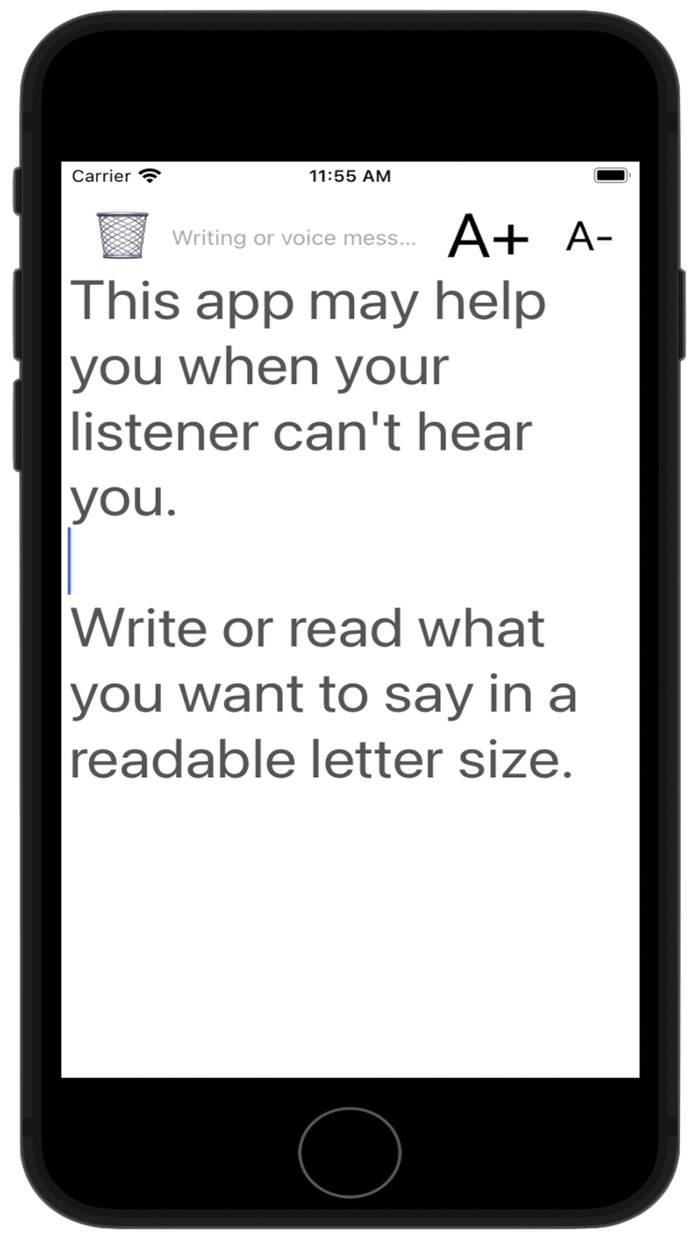 TextWriter for impaired people