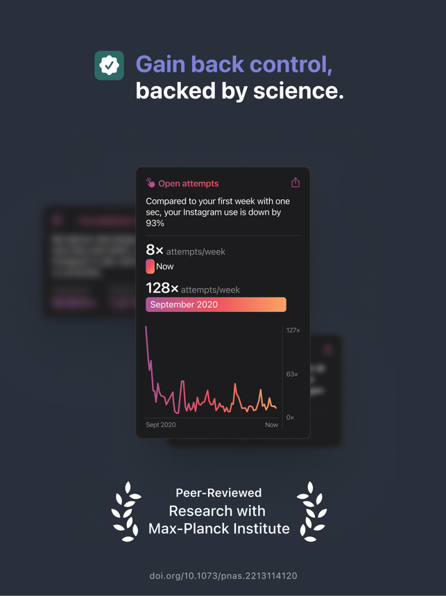 ‎one sec | screen time + focus Capture d'écran