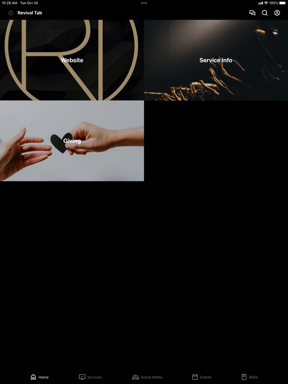 Revival Tabernacle of Frisco iPad screenshot 1 - Education app