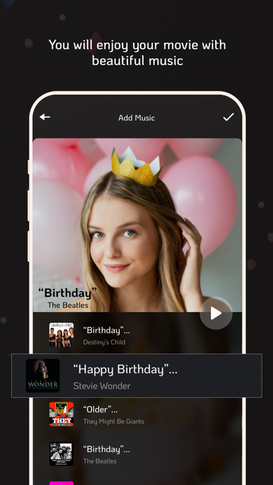 Birthday Movie Maker & Music Screenshot