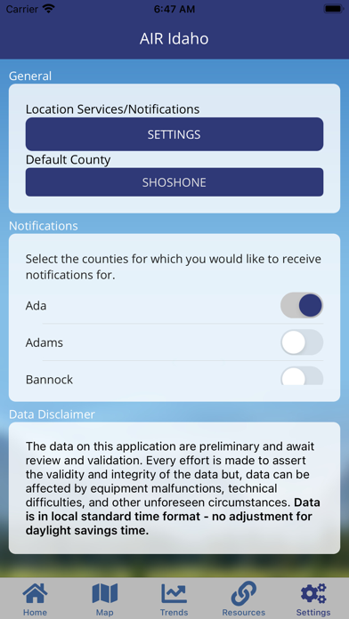 AIR Idaho Screenshot