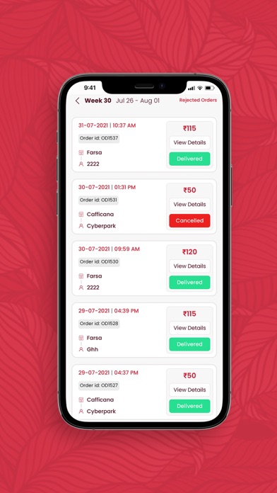 Foodmine Rider App Screenshot