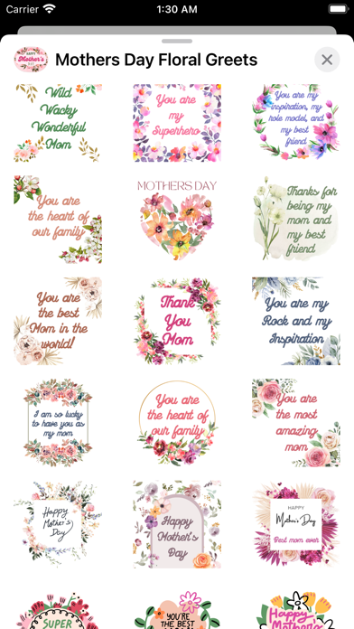 Mothers Day Cards 2023 Pack Screenshot