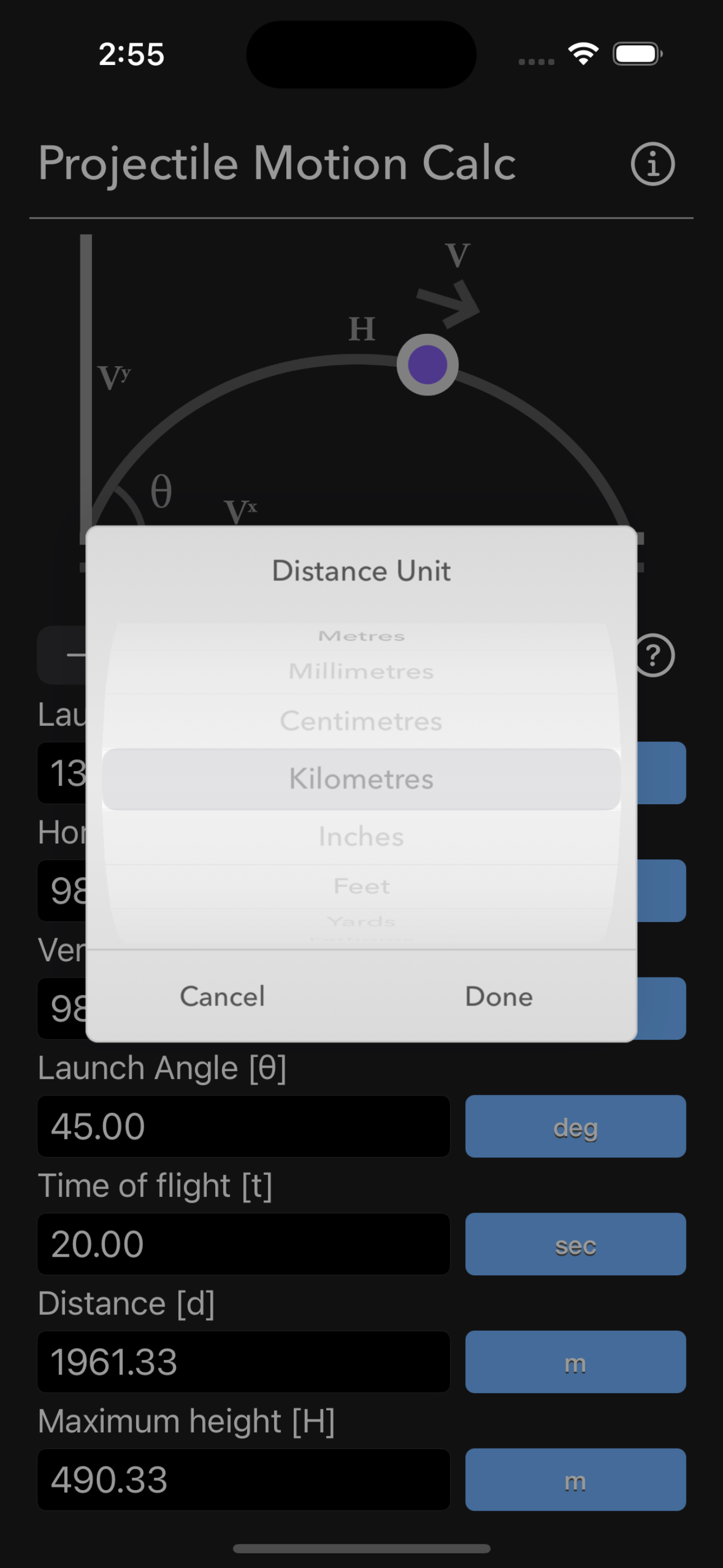 Projectile Motion Calc