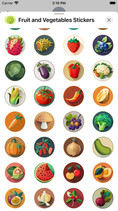 Fruit and Vegetables Sticker Screenshot