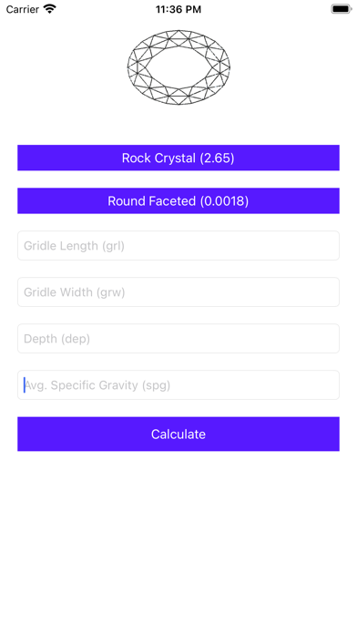 Carat Weight Calculator Screenshot