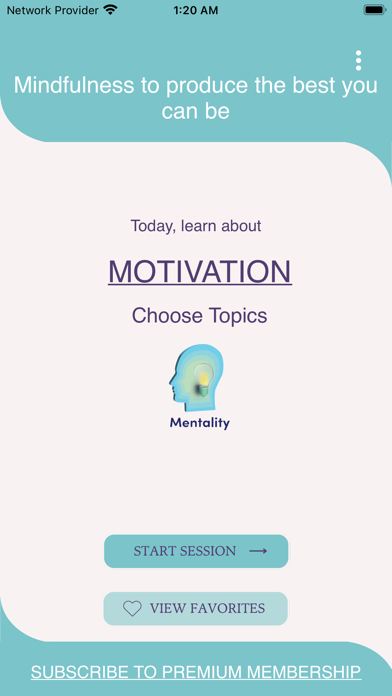 Mentality, The Mindfulness App Screenshot
