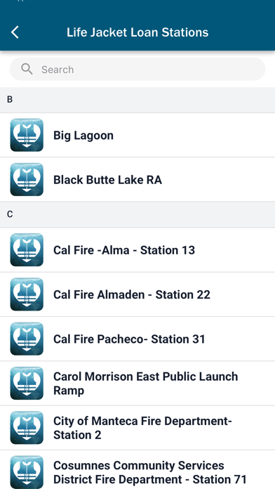 CA Boating Facility Locator Screenshot