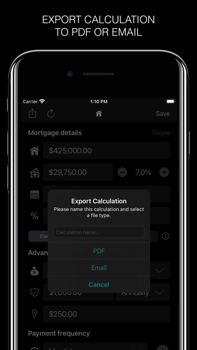 Mortgage Calculator + Screenshot