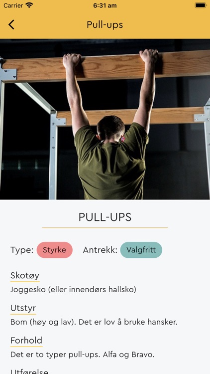 Fysiske tester i Forsvaret screenshot-3