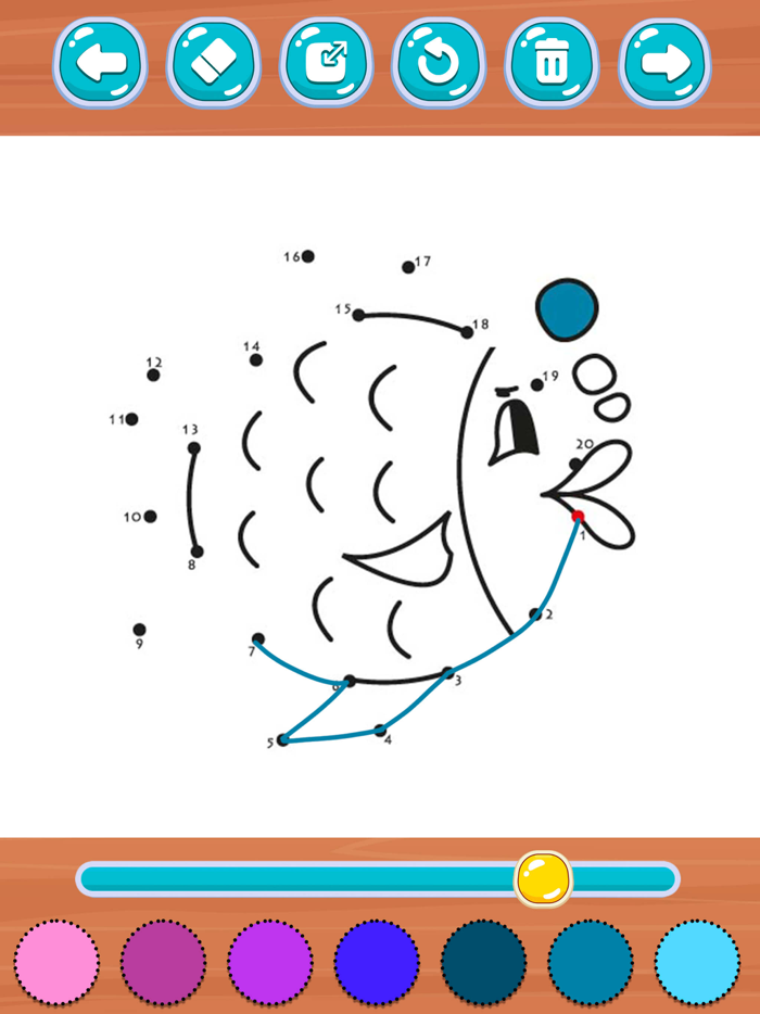 Connect the dots with colors