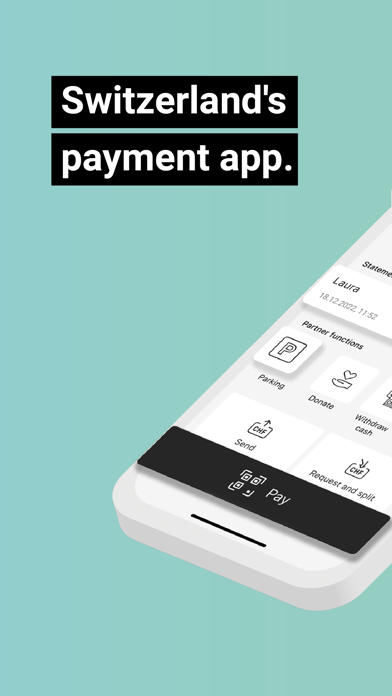 prepaid TWINT & other banks Screenshot