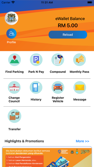 Penang Smart Parking Screenshot