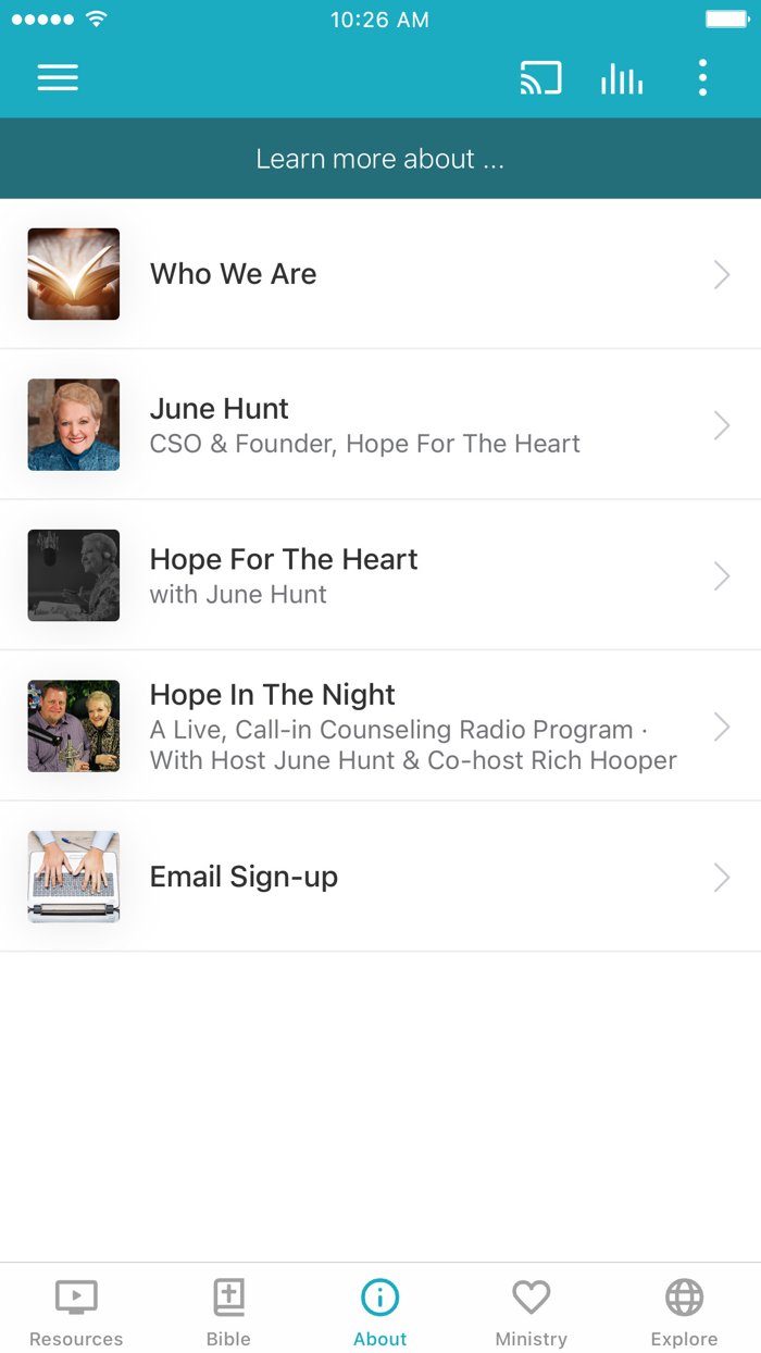 Hope for the Heart Resources