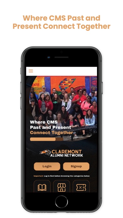 Claremont MS Alumni Network Screenshot